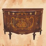 (French buffet Louis XVI) Antique French buffet from the possessions of King Louis XVI