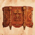 (French buffet Louis XVI) Antique French buffet from the possessions of King Louis XVI