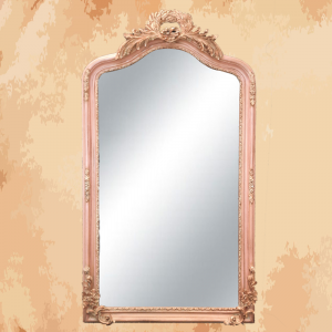 -This element is inspired by French palaces and classic old French art -Manufactured by the most skilled craftsmen in the handmade industry – This product is a special design inspired by French art and antiquity – A cheerful and elegant mirror that gives the feeling of being in a French palace from the eighteenth century -size 180 x 100 Natural wooden structure with the addition of all the engraving work on the wood material resin and mirror 4 mm One of the finest types of mirrors with high quality and environmentally friendly paints