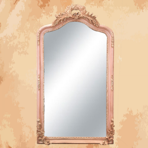 -This element is inspired by French palaces and classic old French art  -Manufactured by the most skilled craftsmen in the handmade industry  – This product is a special design inspired by French art and antiquity  – A cheerful and elegant mirror that gives the feeling of being in a French palace from the eighteenth century  -size 180 x 100 Natural wooden structure with the addition of all the engraving work on the wood material resin and mirror 4 mm One of the finest types of mirrors with high quality and environmentally friendly paints