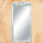 (Ice feeling) Rectangular mirror, colored more like snow than silver 140 x 65
