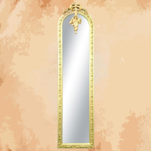 -A uniquely shaped woman inspired by French flower bouquets-Manufactured by the most skilled craftsmen in the handmade industry -This element is inspired by French palaces and classic old French art – This product is a special design inspired by French art and antiquity – A cheerful and elegant mirror that gives the feeling of being in a French palace from the eighteenth century -size 165 x 40 Natural wooden structure with the addition of all the engraving work on the wood material resin and mirror 4 mm One of the finest types of mirrors with high quality and environmentally friendly paints