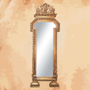 – A luxurious and majestic design mirror in a luxurious golden color, as if it were of large pure gold throne -Manufactured by the most skilled craftsmen in the handmade industry -This element is inspired by French palaces and classic old French art – This product is a special design inspired by French art and antiquity – A cheerful and elegant mirror that gives the feeling of being in a French palace from the eighteenth century -size 210 x 80 Natural wooden structure with the addition of all the engraving work on the wood material resin and mirror 4 mm One of the finest types of mirrors with high quality and environmentally friendly paints