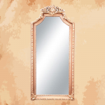 -This element is inspired by French palaces and classic old French art -Manufactured by the most skilled craftsmen in the handmade industry – This product is a special design inspired by French art and antiquity – This product is a special design inspired by French art and antiquity made by the most skilled makers of classic handcrafted furniture – A cheerful and elegant mirror that gives the feeling of being in a French palace from the eighteenth century -size 170 x 75 Natural wooden structure with the addition of all the engraving work on the wood material resin and mirror 4 mm One of the finest types of mirrors with high quality and environmentally friendly paints
