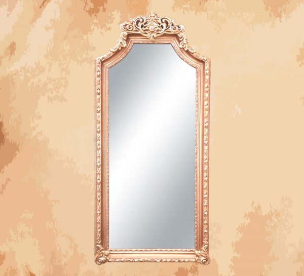 -This element is inspired by French palaces and classic old French art -Manufactured by the most skilled craftsmen in the handmade industry – This product is a special design inspired by French art and antiquity – This product is a special design inspired by French art and antiquity made by the most skilled makers of classic handcrafted furniture – A cheerful and elegant mirror that gives the feeling of being in a French palace from the eighteenth century -size 170 x 75 Natural wooden structure with the addition of all the engraving work on the wood material resin and mirror 4 mm One of the finest types of mirrors with high quality and environmentally friendly paints