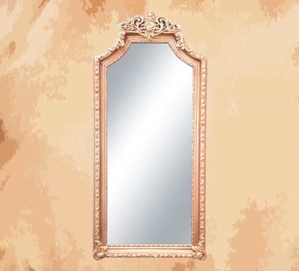 -This element is inspired by French palaces and classic old French art  -Manufactured by the most skilled craftsmen in the handmade industry  – This product is a special design inspired by French art and antiquity  – This product is a special design inspired by French art and antiquity made by the most skilled makers of classic handcrafted furniture  – A cheerful and elegant mirror that gives the feeling of being in a French palace from the eighteenth century  -size 170 x 75 Natural wooden structure with the addition of all the engraving work on the wood material resin and mirror 4 mm One of the finest types of mirrors with high quality and environmentally friendly paints