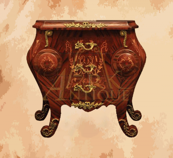 -A luxurious commode inspired by the ancient French civilization and with golden copper pieces that give it an attractive shape with a glowing luster  -Manufactured by the most skilled craftsmen in the handmade industry  – This product is a special design inspired by French art and antiquity  – This product is a special design inspired by Chinese art and antiquity made by the most skilled makers of classic handcrafted furniture  – Natural wooden structure with the addition of all engraving works on wood and resin, A luxuriously suitable copper was chosen and environmentally friendly paints