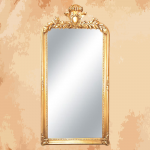 (golden tree branches) Rectangular mirror with unique shape and shiny gold color 180 x 90