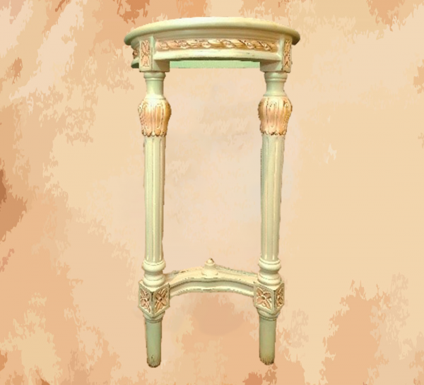 -A mirror base taken from a French palace with a unique shape that is unmatched  -Manufactured by the most skilled craftsmen in the handmade industry  -This element is inspired by French palaces and classic old French art  – This product is a special design inspired by French art and antiquity  – A cheerful and elegant mirror that gives the feeling of being in a French palace from the eighteenth century  -Sizes 77 x 40 x 20 natural wooden structure with the addition of all engraving works on wood, resin material and environmentally friendly paints